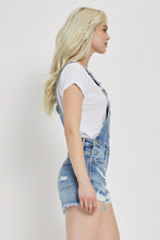 Load image into Gallery viewer, RISEN Distressed Raw Hem Denim Overalls
