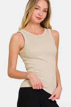 Load image into Gallery viewer, Zenana 2 Way Neckline Washed Ribbed Tank
