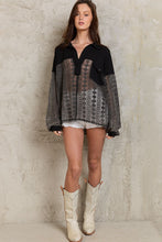 Load image into Gallery viewer, POL Johnny Collar Long Sleeve Lace Blouse
