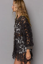 Load image into Gallery viewer, POL Collared Neck Button Up Lace Shirt
