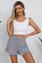 Load image into Gallery viewer, Full Size Drawstring Ruffle Hem Shorts
