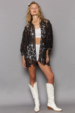 Load image into Gallery viewer, POL Collared Neck Button Up Lace Shirt
