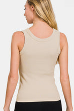 Load image into Gallery viewer, Zenana 2 Way Neckline Washed Ribbed Tank
