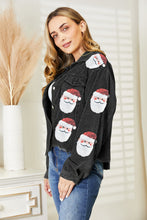 Load image into Gallery viewer, Santa Sequin Raw Hem Jacket
