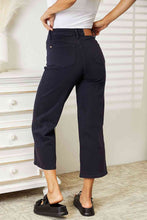 Load image into Gallery viewer, Judy Blue Full Size High Waist Tummy Control Garment Dyed Wide Cropped Jeans
