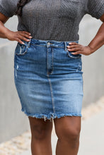 Load image into Gallery viewer, RISEN Amelia Full Size Denim Mini Skirt
