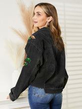 Load image into Gallery viewer, Sequin Raw Hem Jacket
