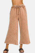 Load image into Gallery viewer, Zenana Acid Wash Fleece Wide Leg Pants
