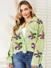 Load image into Gallery viewer, Sequin Raw Hem Jacket
