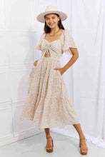 Load image into Gallery viewer, HEYSON Let It Grow Full Size Floral Tiered Ruffle Midi Dress
