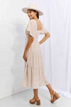 Load image into Gallery viewer, HEYSON Let It Grow Full Size Floral Tiered Ruffle Midi Dress
