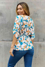 Load image into Gallery viewer, BOMBOM Floral Print Wrap Tunic Top
