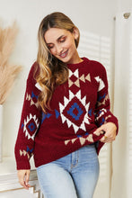 Load image into Gallery viewer, HEYSON Full Size Aztec Soft Fuzzy Sweater
