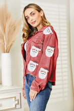 Load image into Gallery viewer, Santa Sequin Raw Hem Jacket
