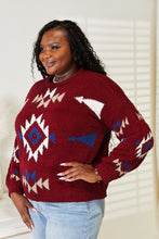 Load image into Gallery viewer, HEYSON Full Size Aztec Soft Fuzzy Sweater
