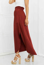 Load image into Gallery viewer, Zenana It&#39;s My Time Full Size Side Scoop Scrunch Skirt in Dark Rust
