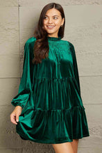 Load image into Gallery viewer, GeeGee Full Size Velvet Tiered Dress
