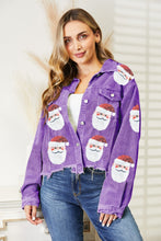 Load image into Gallery viewer, Santa Sequin Raw Hem Jacket
