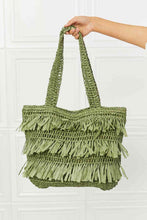 Load image into Gallery viewer, Fame The Last Straw Fringe Straw Tote Bag
