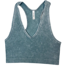 Load image into Gallery viewer, Vitamins and Minerals Mineral Wash Ribbed Cropped Tank/Bralette
