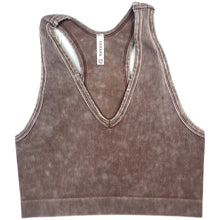 Load image into Gallery viewer, Vitamins and Minerals Mineral Wash Ribbed Cropped Tank/Bralette
