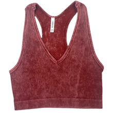 Load image into Gallery viewer, Vitamins and Minerals Mineral Wash Ribbed Cropped Tank/Bralette
