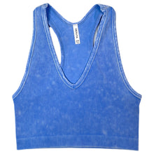 Load image into Gallery viewer, Vitamins and Minerals Mineral Wash Ribbed Cropped Tank/Bralette
