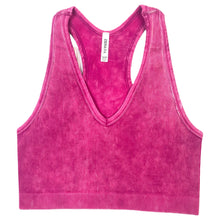 Load image into Gallery viewer, Vitamins and Minerals Mineral Wash Ribbed Cropped Tank/Bralette
