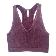 Load image into Gallery viewer, Vitamins and Minerals Mineral Wash Ribbed Cropped Tank/Bralette
