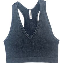 Load image into Gallery viewer, Vitamins and Minerals Mineral Wash Ribbed Cropped Tank/Bralette
